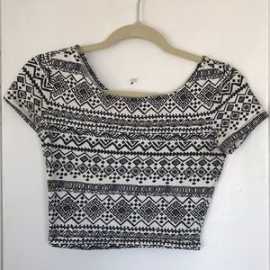 Forever21 Small Patterned Crop Top